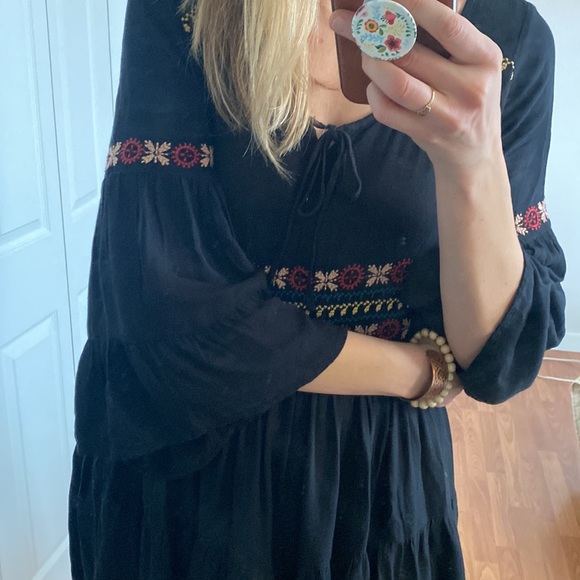 American eagle black festival dress. Embroidered - Picture 2 of 5